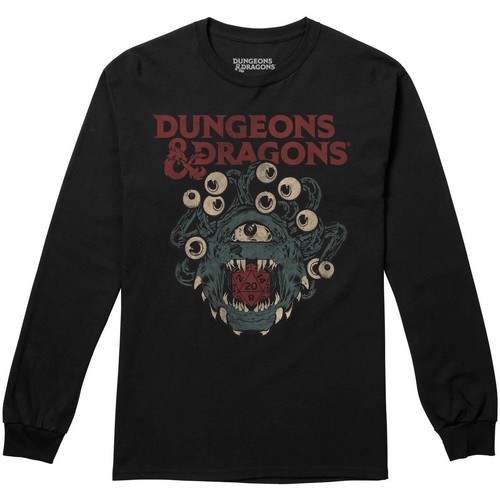 Vêtements Homme T-shirts manches longues Dungeons & Dragons Beholder Die Noir