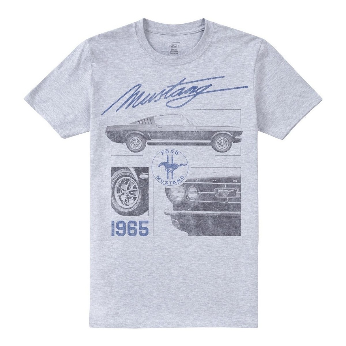 Vêtements Homme T-shirts manches longues Ford Mustang 1965 Gris
