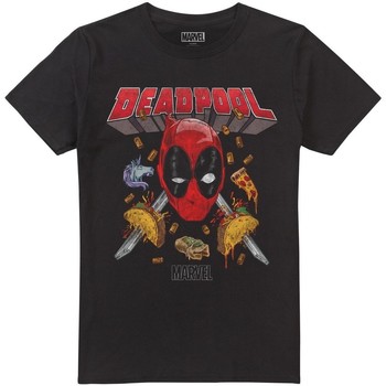 Vêtements Homme T-shirts manches longues Deadpool Tacomania Noir