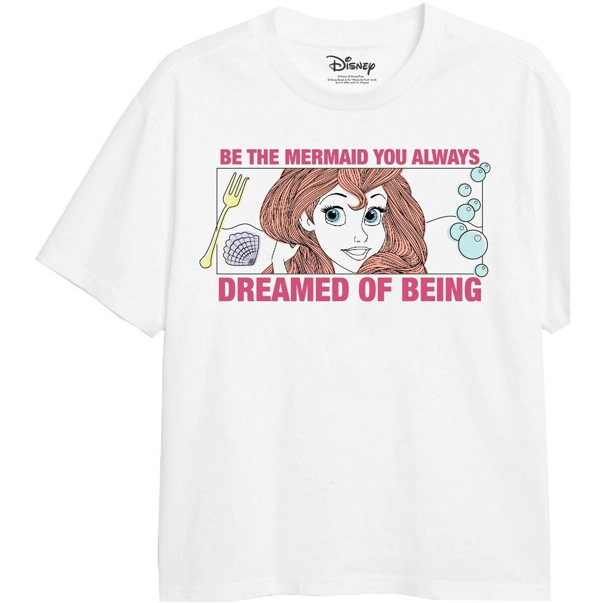 Vêtements Fille T-shirts manches longues The Little Mermaid Dreaming Blanc