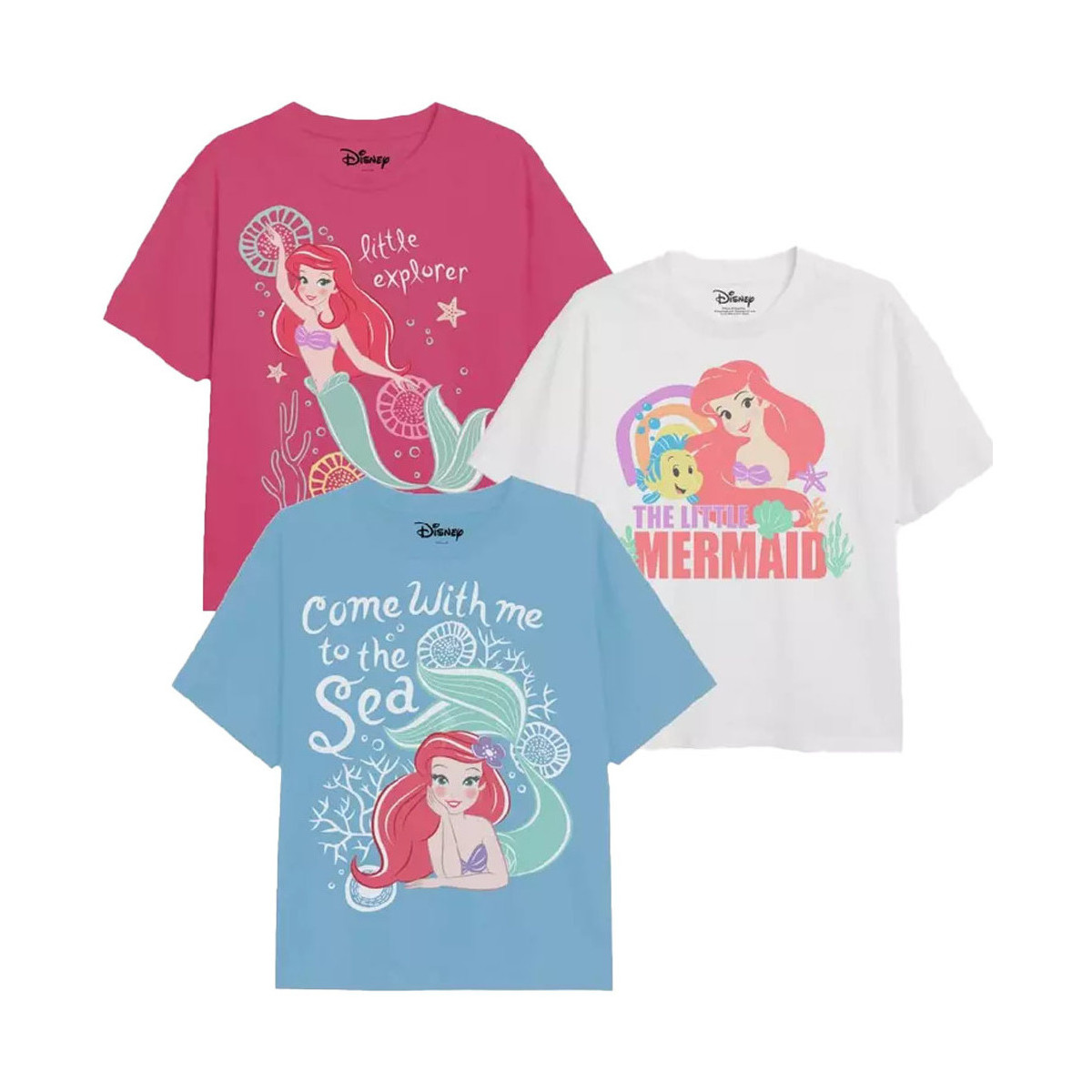 Vêtements Fille T-shirts manches longues The Little Mermaid Explore The Sea Rouge