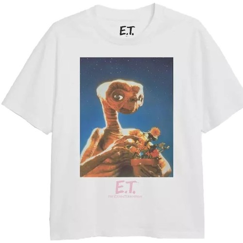 Vêtements Fille T-shirts manches longues E.t. The Extra-Terrestrial With Flowers Blanc
