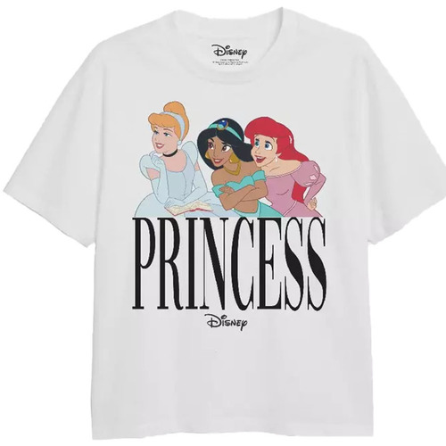 Vêtements Fille T-shirts manches longues Disney Princess Trio Blanc
