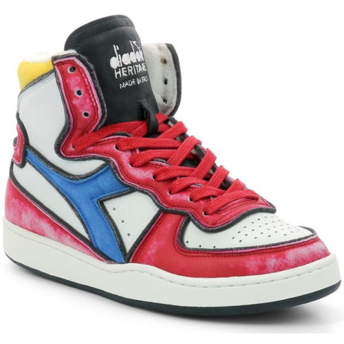 Chaussures Femme Baskets mode Diadora HERITAGE  Mi Basket Dessau | Rouge Multicolore