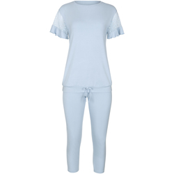 Vêtements Femme Pyjamas / Chemises de nuit Lisca Pyjama tenue d'intérieur leggings top manches courtes Smooth Bleu
