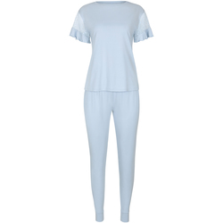 Vêtements Femme Pyjamas / Chemises de nuit Lisca Pyjama tenue d'intérieur pantalon top manches courtes Smooth Bleu