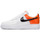 Chaussures Baskets mode Nike Basket Mixte Air Force 1 blanche et orange DJ9942-103 - 39.5 Blanc
