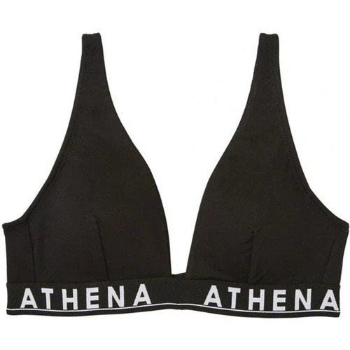Vêtements Femme Brassières de sport Athena Brassière Femme Coton EASY COLOR Noir Noir