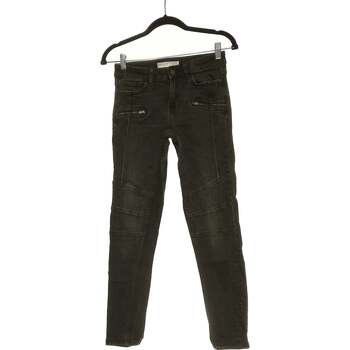 jeans zara  jean droit femme  34 - t0 - xs noir 