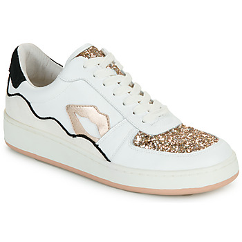 Chaussures Femme Baskets basses Only & Sons Paname LOULOU BLANC ROSE GOLD GLITTER Blanc / Rose gold