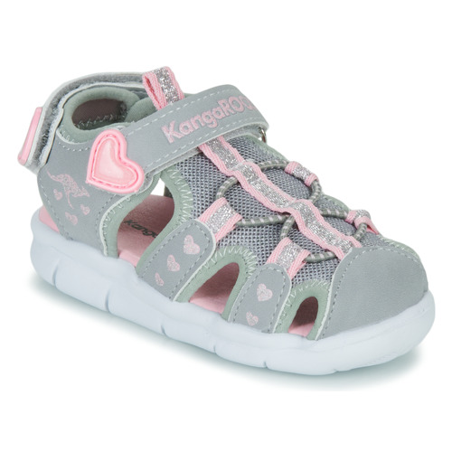 Chaussures Fille Sandales sport Kangaroos K-MINI Gris / Rose