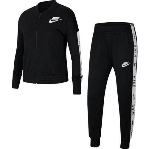 Vêtements Fille nike Grey drop type prm black white Nike Grey G NSW TRK SUIT TRICOT Noir