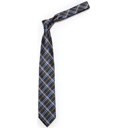Vêtements Homme Costumes et cravates Trussardi cravate homme 100% soie rayé Noir-Bleu