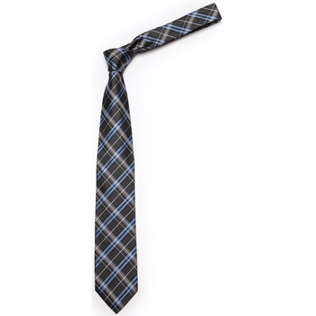 Vêtements Homme Emporio Armani EA7 Trussardi cravate homme 100% soie rayé Noir-Bleu