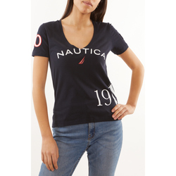 Vêtements Femme Tops / Blouses Nautica tee shirt Femme Bleu Marine
