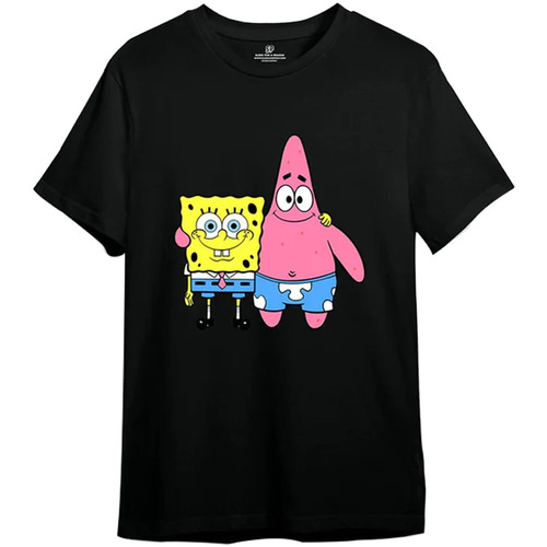 Vêtements Homme T-shirts manches longues Spongebob Squarepants TV1818 Noir