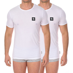 Vêtements Homme T-shirts manches courtes Bikkembergs Lot 2 Tee-shirt Blanc
