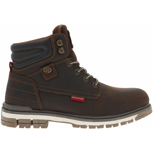 Chaussures Homme Boots Dockers Bottines cuir Marron