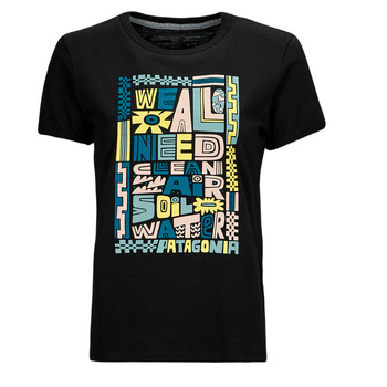 Vêtements Femme T-shirts manches courtes Patagonia W'S WE ALL NEED RINGER RESPONSIBILI-TEE Noir