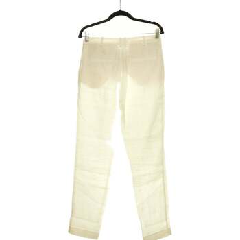 Mango pantalon slim femme  36 - T1 - S Blanc Blanc