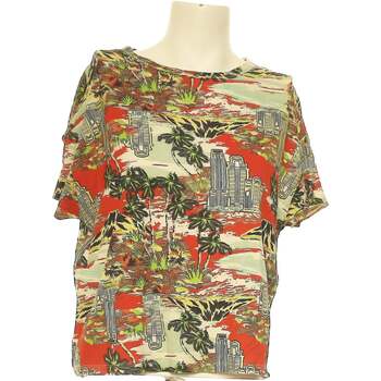 Vêtements Femme T-shirts manches courtes Zara top manches courtes  38 - T2 - M Rouge Multicolore