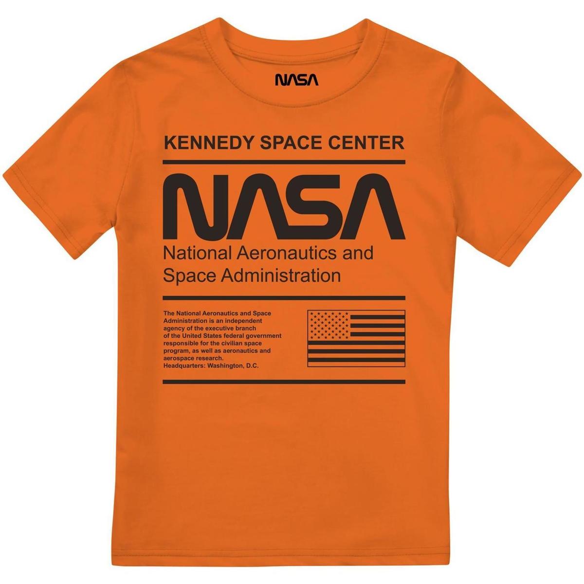 Vêtements Garçon T-shirts hooded manches longues Nasa Mono Kennedy Orange
