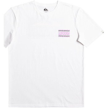 Vêtements Garçon Débardeurs / T-shirts T-Shirt manche Quiksilver Warped Frames blanc -