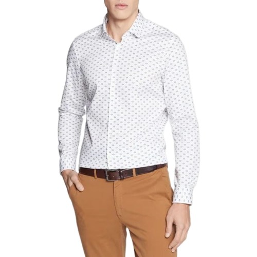 Vêtements Homme Chemises manches longues Calvin Klein Jeans K10K110930 Blanc