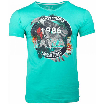 Vêtements Homme T-shirts manches courtes La Maison Blaggio MB-MANDOR Turquoise