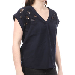 Vêtements Femme La Fileria For Daniello chevron-knit cotton pullover Teddy Smith 32315186D Bleu