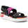 Chaussures Femme Sandales sport Geox black orange casual open sandals Noir