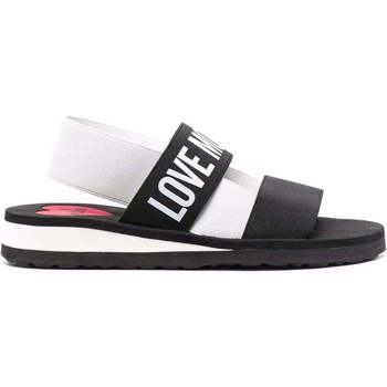 Chaussures Femme Sandales sport Love Moschino nero bianco casual part-open sandal Noir