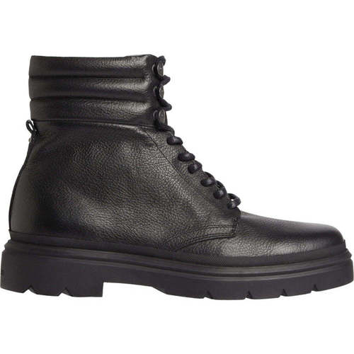 Chaussures Homme Boots Calvin Klein faux-leather JEANS combat boot pb lth Noir