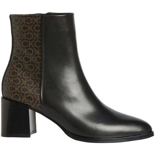 Chaussures Femme Bottines Calvin Klein Isoldas almond ankle boot 55 Noir