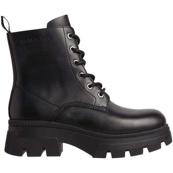 Chaussures Femme Bottines Calvin Klein Jeans chunky combat laceup boot Noir