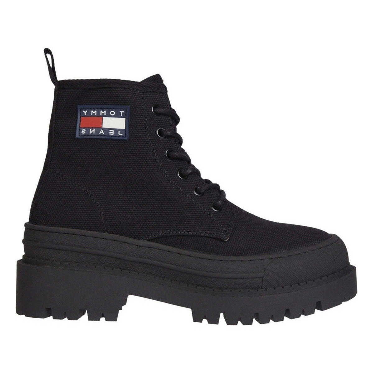 Chaussures Femme Bottines Tommy Jeans foxing boot Noir
