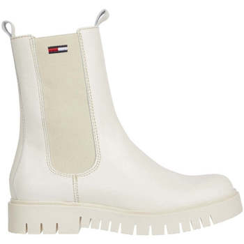 Chaussures Femme Bottines Tommy Jeans long chelsea boot Blanc