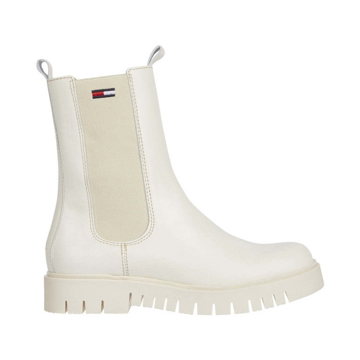 Chaussures Femme Bottines Tommy Jeans long chelsea boot Blanc
