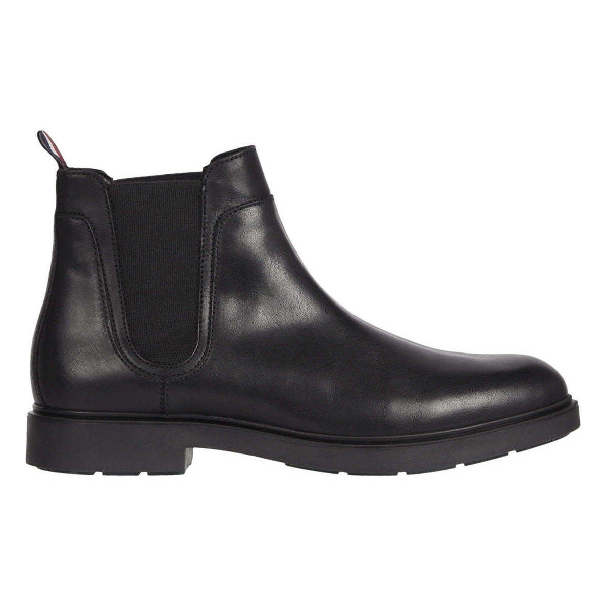 Chaussures Homme Boots Tommy Hilfiger rounded chelsea booties Noir