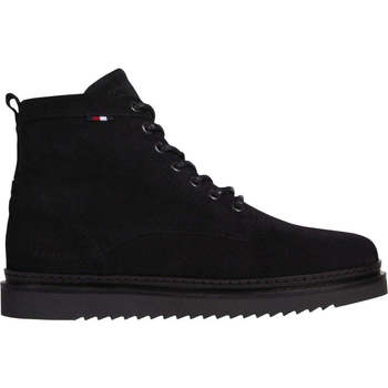 Chaussures Homme Boots Tommy Sleeve Hilfiger cleated suede boot Noir