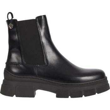 Chaussures Femme Bottines Tommy Hilfiger preppy outdoor low boot Noir