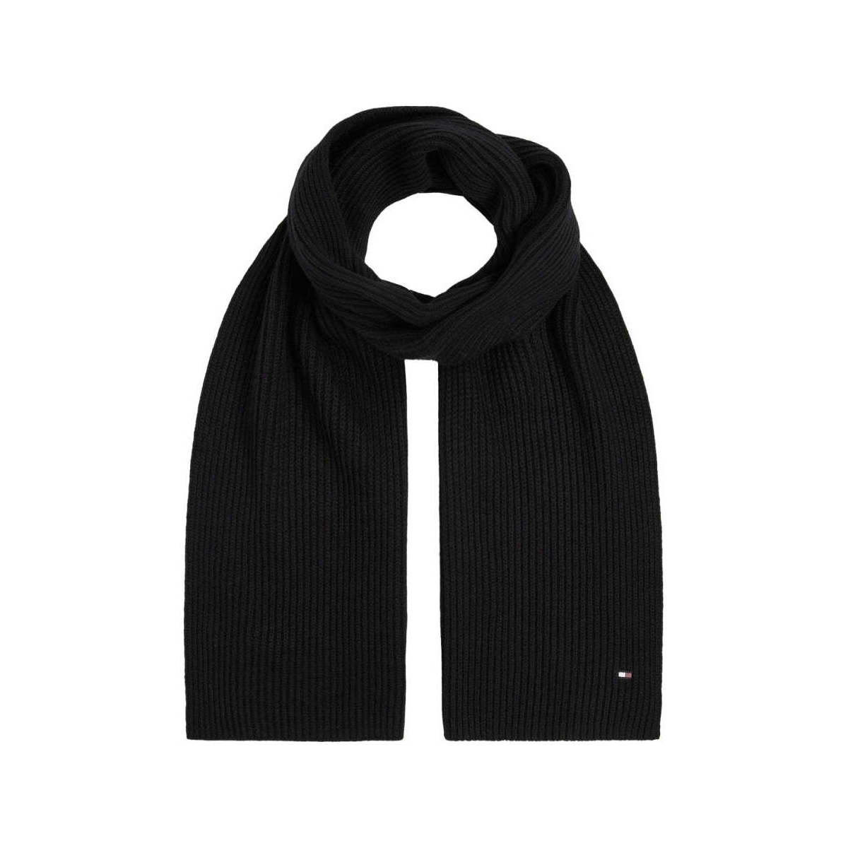 Accessoires textile Homme Echarpes / Etoles / Foulards Tommy Hilfiger essential flag knitted scarf Noir