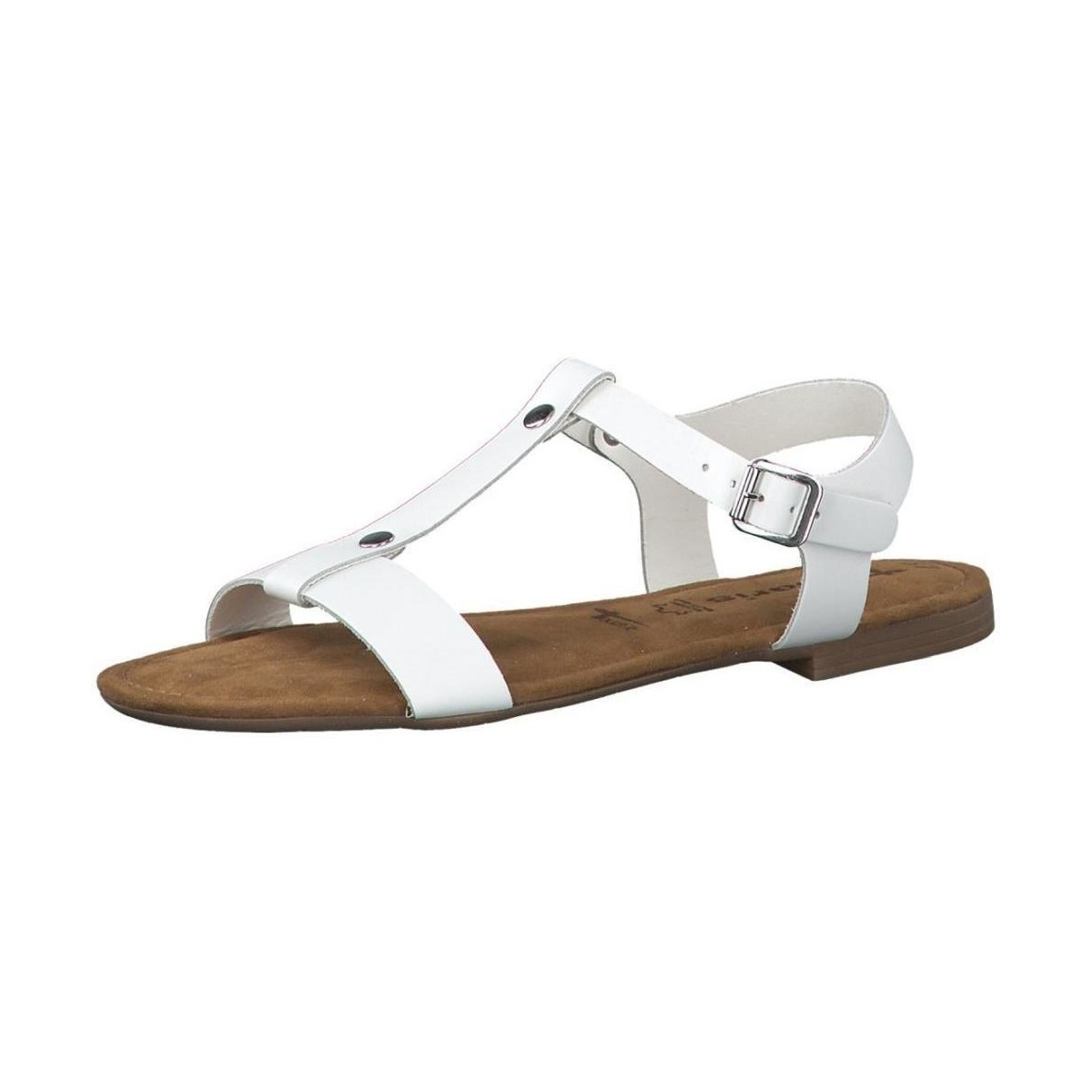 Chaussures Femme Sandales sport Tamaris White Low Heel Sandals Blanc