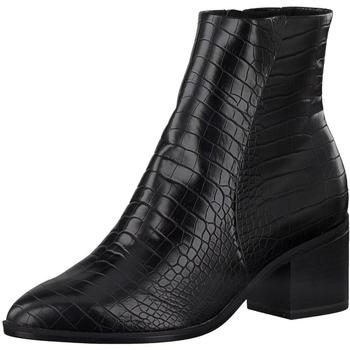Chaussures Femme Bottines Tamaris Booties Middle Heels Black Croco Noir