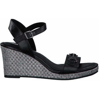 Chaussures Femme Sandales sport Tamaris Black Casual Wedges Noir
