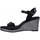 Chaussures Femme Sandales sport Tamaris Black Casual Wedges Noir
