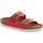 Chaussures Femme Chaussons Rieker Red Casual Mule Slippers Rouge