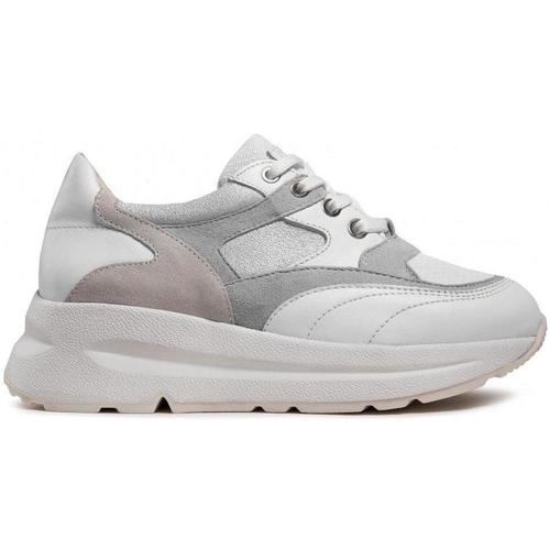 Chaussures Femme Baskets basses Geox D Backsie White Ice Blanc
