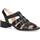 Chaussures Femme Sandales sport Caprice Black Elegant Low Heel Sandals Noir