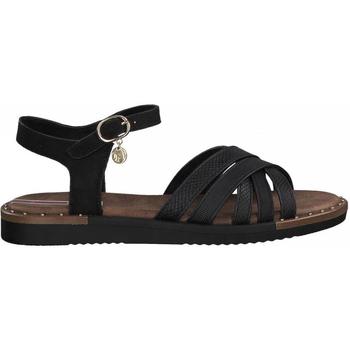 sandales s.oliver  black casual flat sandals 
